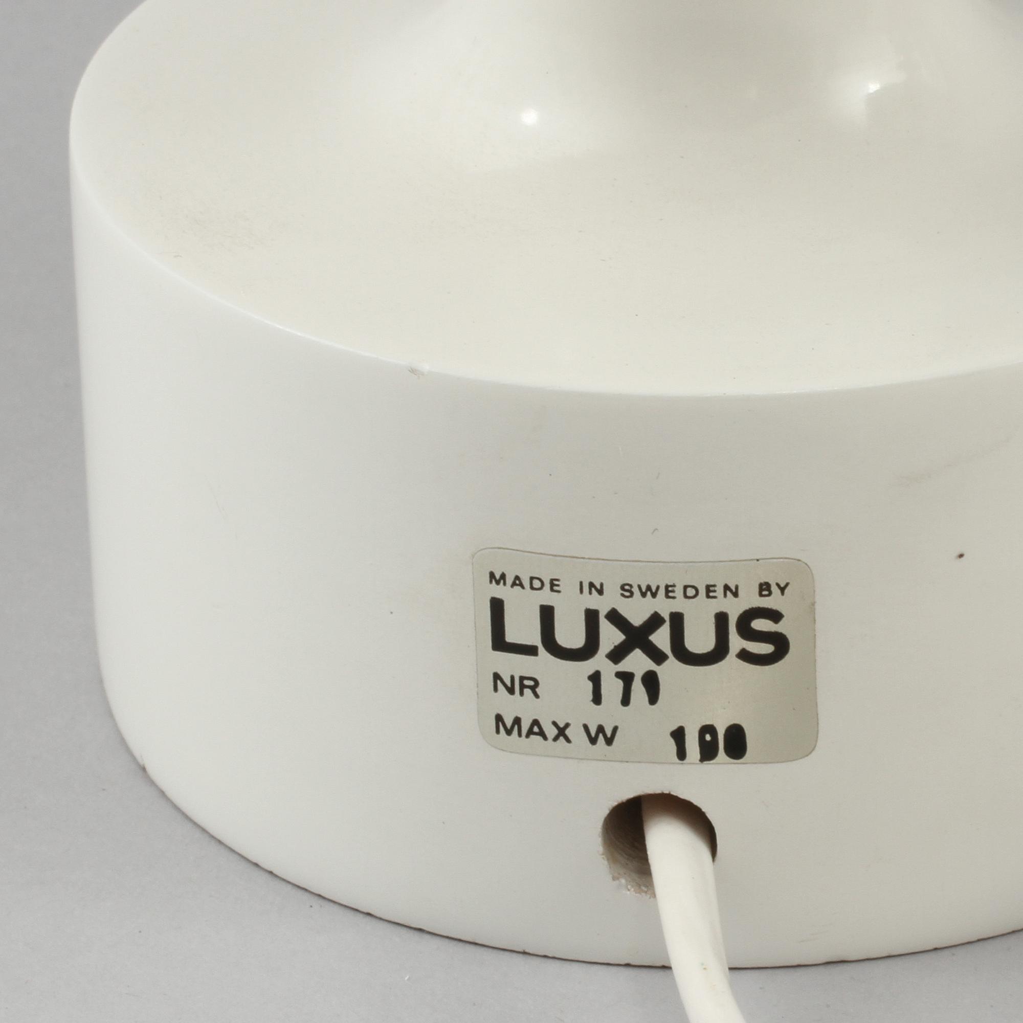 BORDSLAMPOR, ett par, "Flens", Uno och Östen Kristiansson, Luxus, 1960-tal.