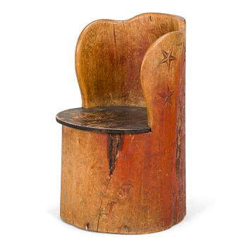 An early 20th century cylindrical chair.