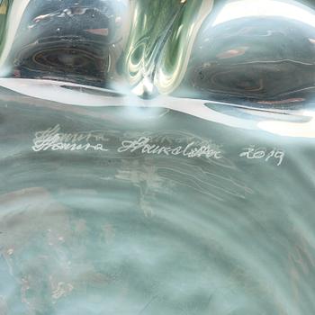 Hanna Hansdotter, skulptur, "Dripping Print", glas, The Glass Factory, Boda Glasbruk, 2019.