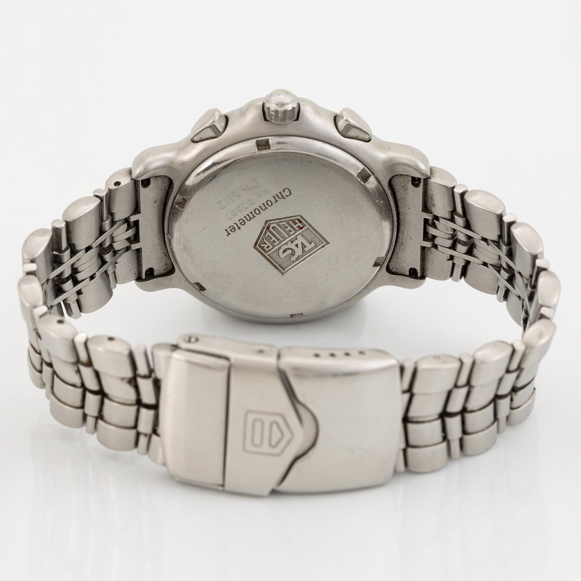 Tag Heuer, 6000, Chronometer, chronograph, wristwatch, 41 mm.