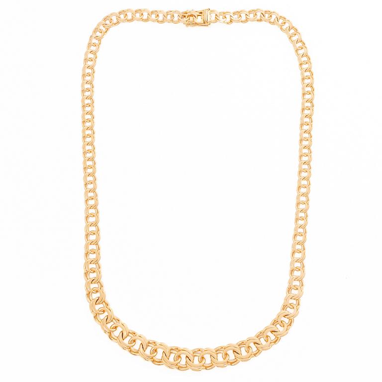Collier 18K guld, doserad bismarck.