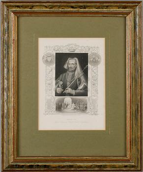 TAVELSVIT, 6 del, England, 1800-/1900-tal.