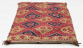 Sled cushion, approx. 98 x 48 cm.