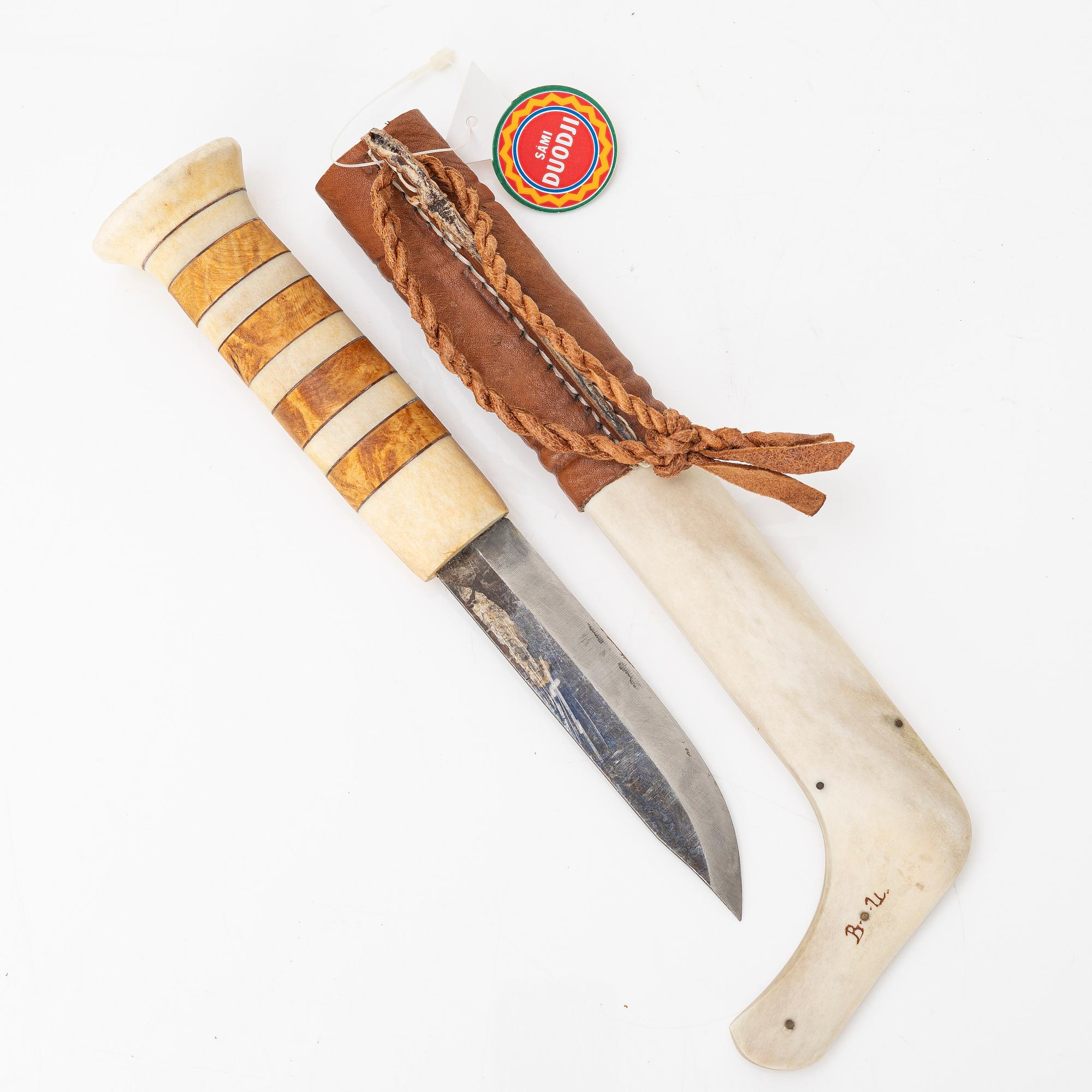 Bengt Olaf Unga, half-horn knife, signed.