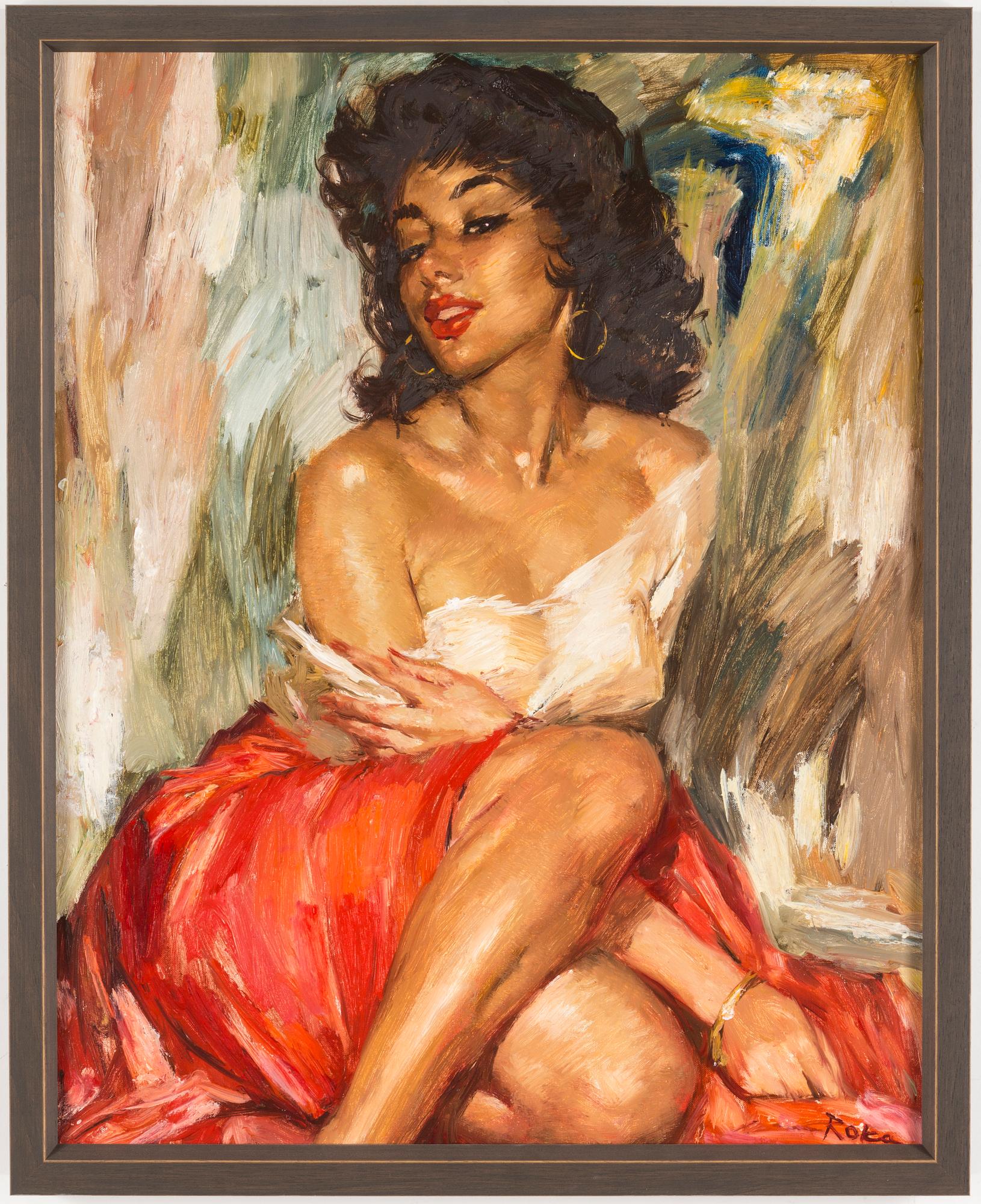 CHARLES ROKA, oil on canvas, signed.