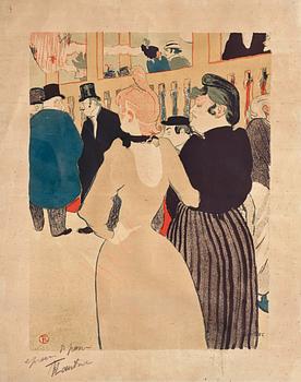 214. Henri de Toulouse-Lautrec, "Au Moulin Rouge, la Goulue et sa saeur".
