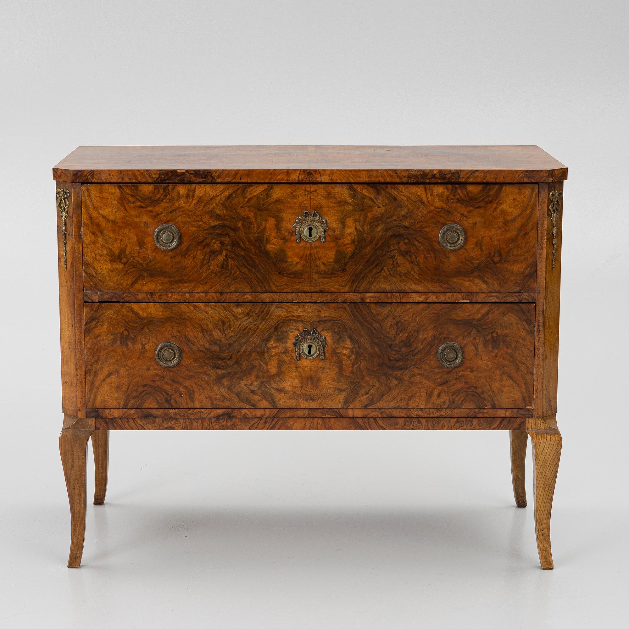 A Gustavian style chest of drawers, first half of the 20th century.