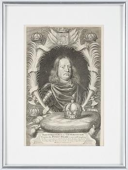 KOPPARSTICK, 3 st, bland annat Willem Swidde efter Erik Dahlbergh, 1688.