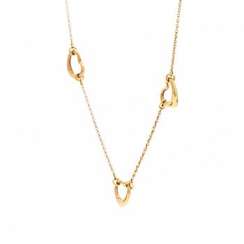 Tiffany & Co, Elsa Peretti, collier, "Open Heart", 18K guld.