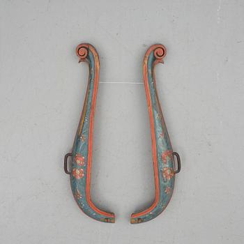 LOKOR, ett par, allmoge, 1800-tal.