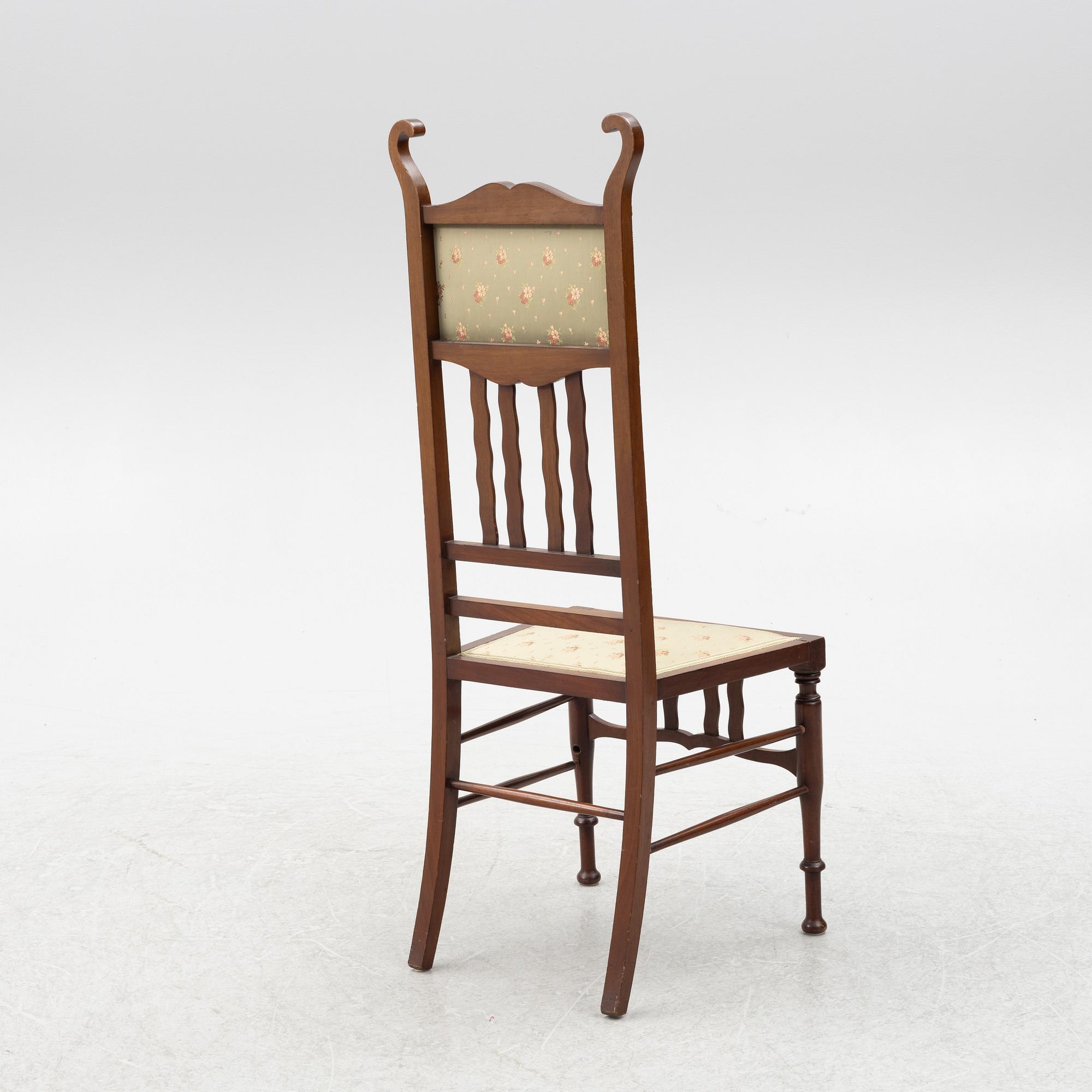 Soffa, 2 karmstolar, stol, jugend, omkring år 1900.