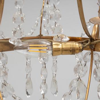 A pair of late Gustavian style chandeliers, 20th Century.