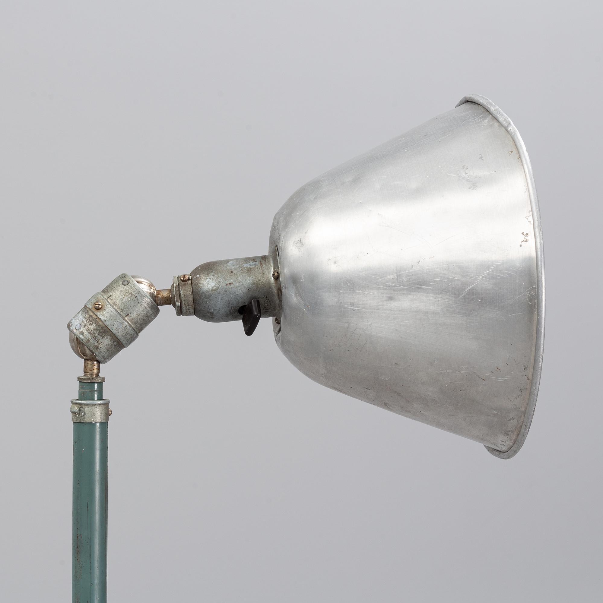 An industrial lamp, 'Triplex-Pendel' Sweden, mid 20th Century.