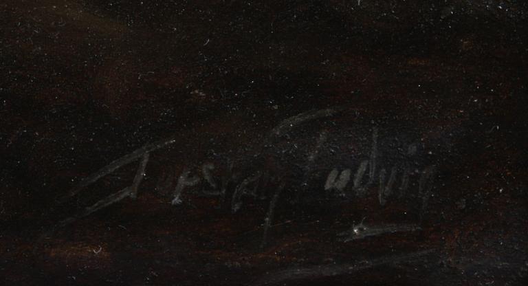 OKÄND KONSTNÄR, olja på duk, sign Jasper Ludvig?.