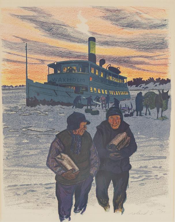 Roland Svensson, färglitografi, signerad 141/360.