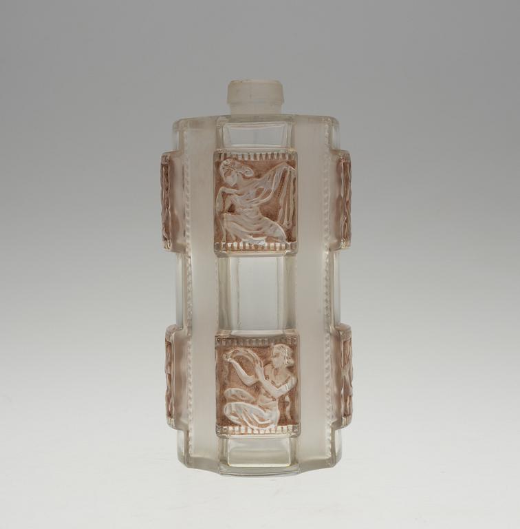 A René Lalique 'Hélène', flacon no 1, moulded glass bottle, France 1942-51.