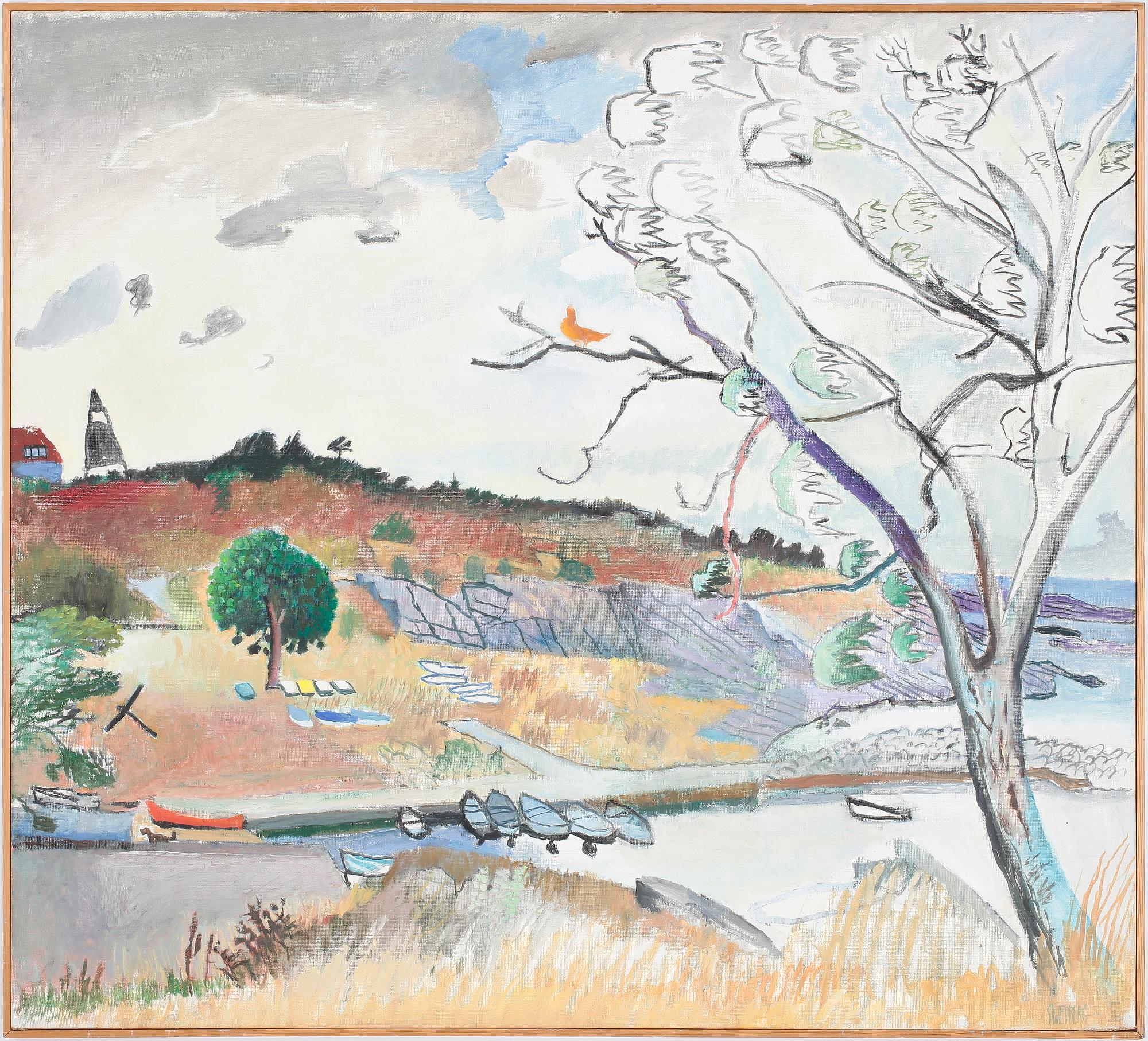 ROLF SWEDBERG. Olja på duk. Sign Swedberg.