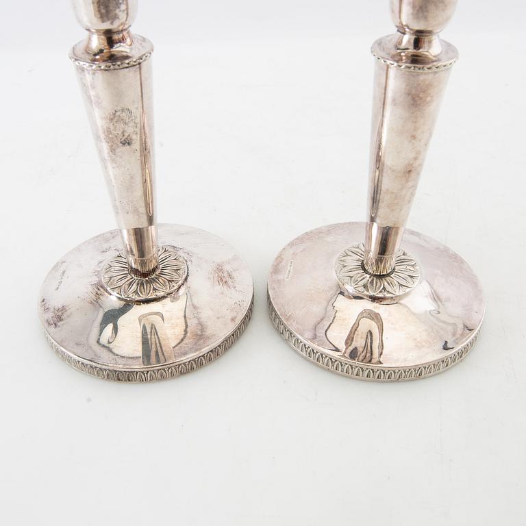 Candelsticks a pair silver Ceson Gothenburg 1960.