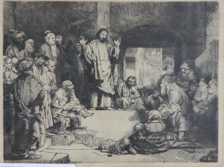REMBRANDT HARMENSZ VAN RIJN, efter, etsning.