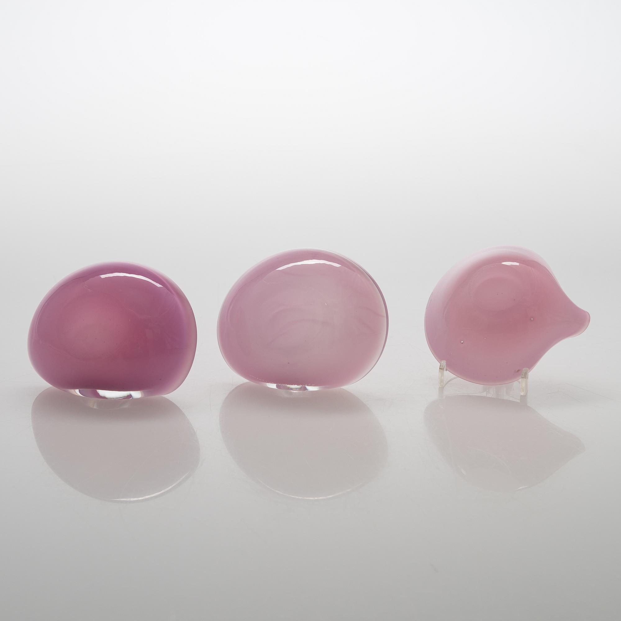 Tapio Wirkkala, a set of five glass bowls, signed Tapio Wirkkala Iittala.