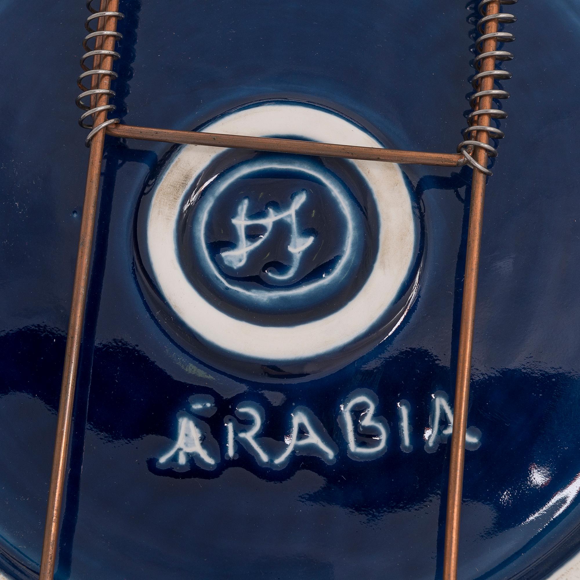 DORRIT VON FIEANDT, a decorative plate, 'Libra', from Horoscope series, signed DF Arabia. 1993-1997.