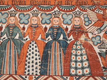 Tapestry painting, Halland, Johannes Nilsson (1757-1827), Breared 1801.