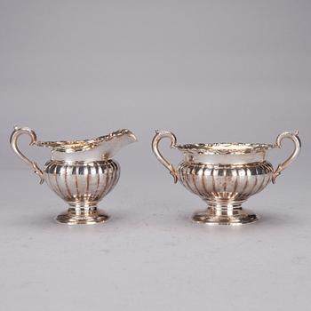KAFFESERVIS, 3 delar, silver, Kultakeskus, Tavastehus, Finland 1992 och 1997. Vikt 811 g.