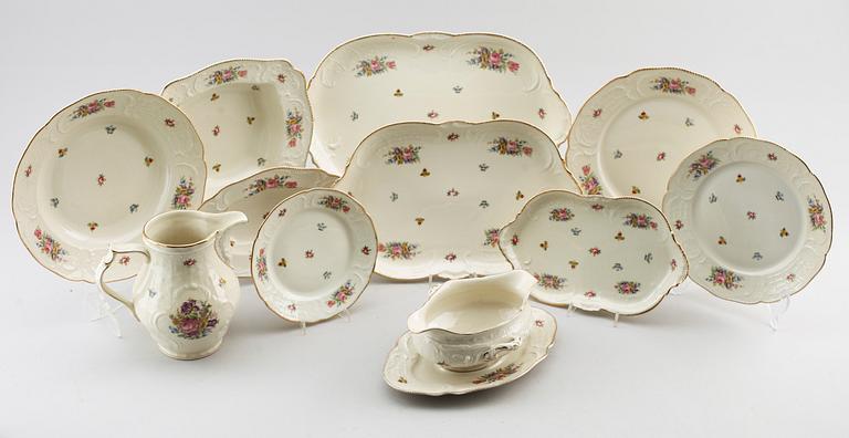 MATSERVIS, ca 54 delar, porslin, "Sanssouci", Rosenthal.