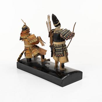 Two Japanese 'Hina' dolls, Showa, 1900s.