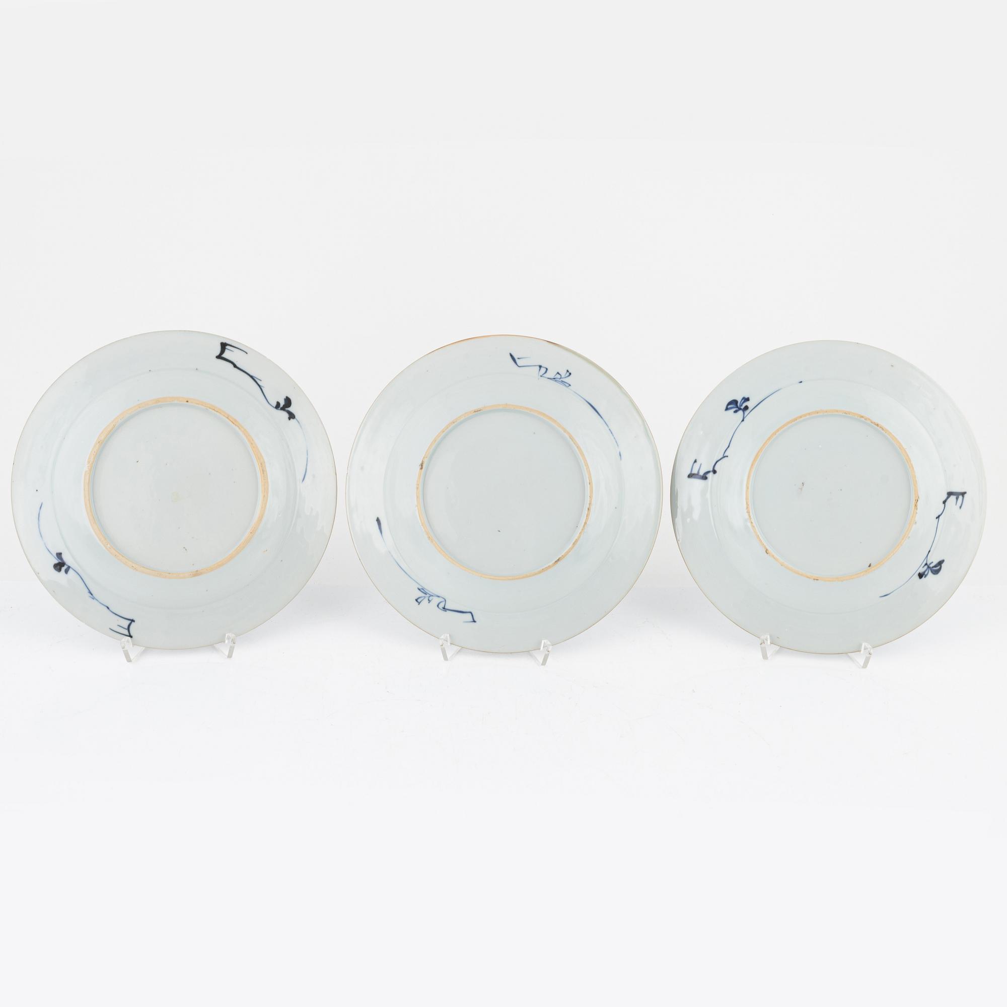 Twelve porcelain plates, China, Qianlong (1736-95).