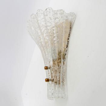 Vägglampa Orrefors 1900-talets andra hälft.