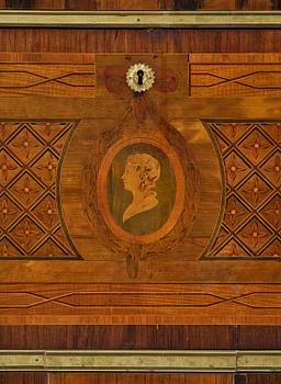 A Gustavian 18th century secretaire by Gottlieb Iwersson, master 1778, not signed.