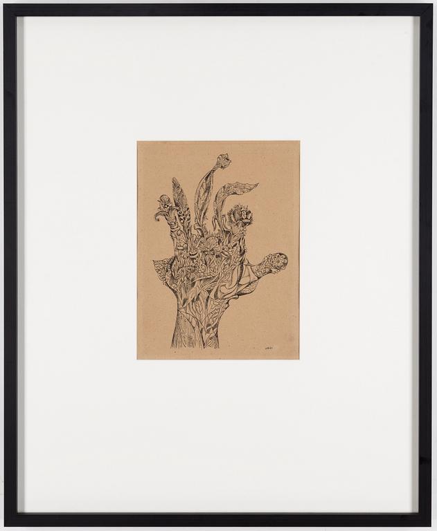 PETER WEISS, ink on paper, signed Weiss, 1947.