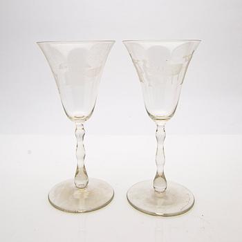 Fredrik Frisendahl, Glass service, 17 pcs, first half of the 20th century.