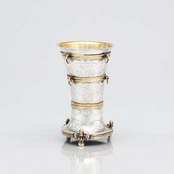 A Swedish Parcel-Gilt Silver Beaker, mark of Olof Löfvander d.ä., Luleå (1752-1784 (1789)).