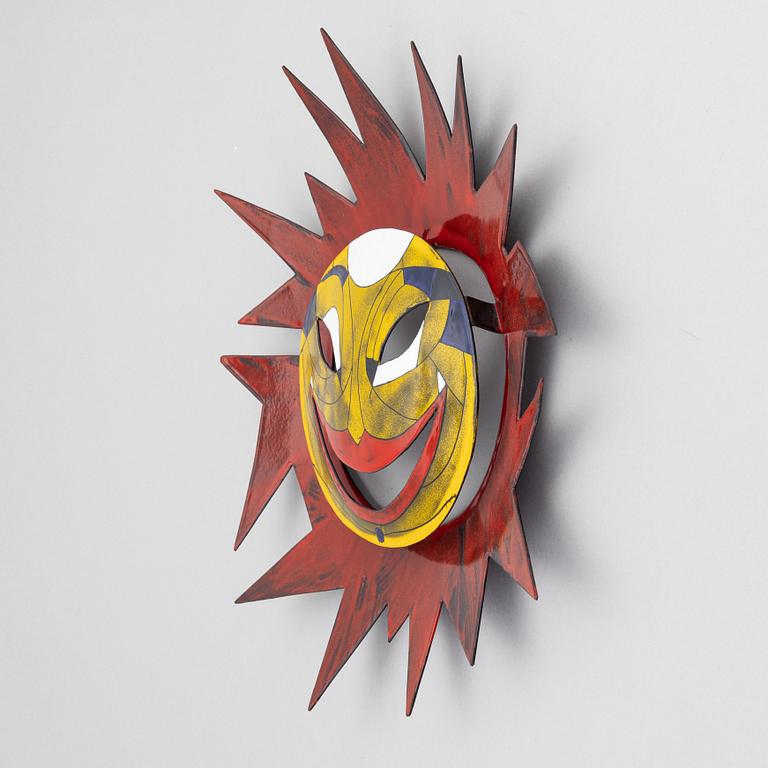 Stig Lindberg, väggskulptur, emalj på plåt, Gustavsberg.