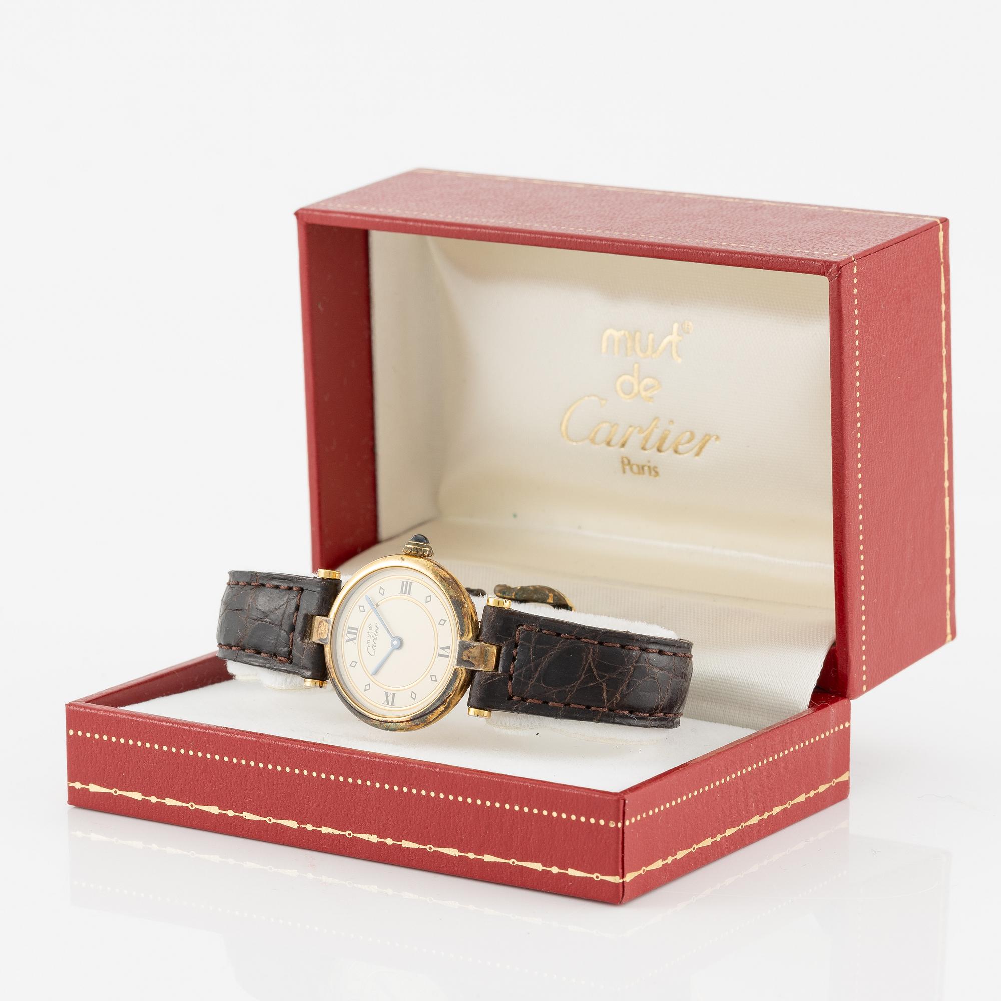 Cartier, must de CARTIER, VLC, wristwatch, 24 mm.