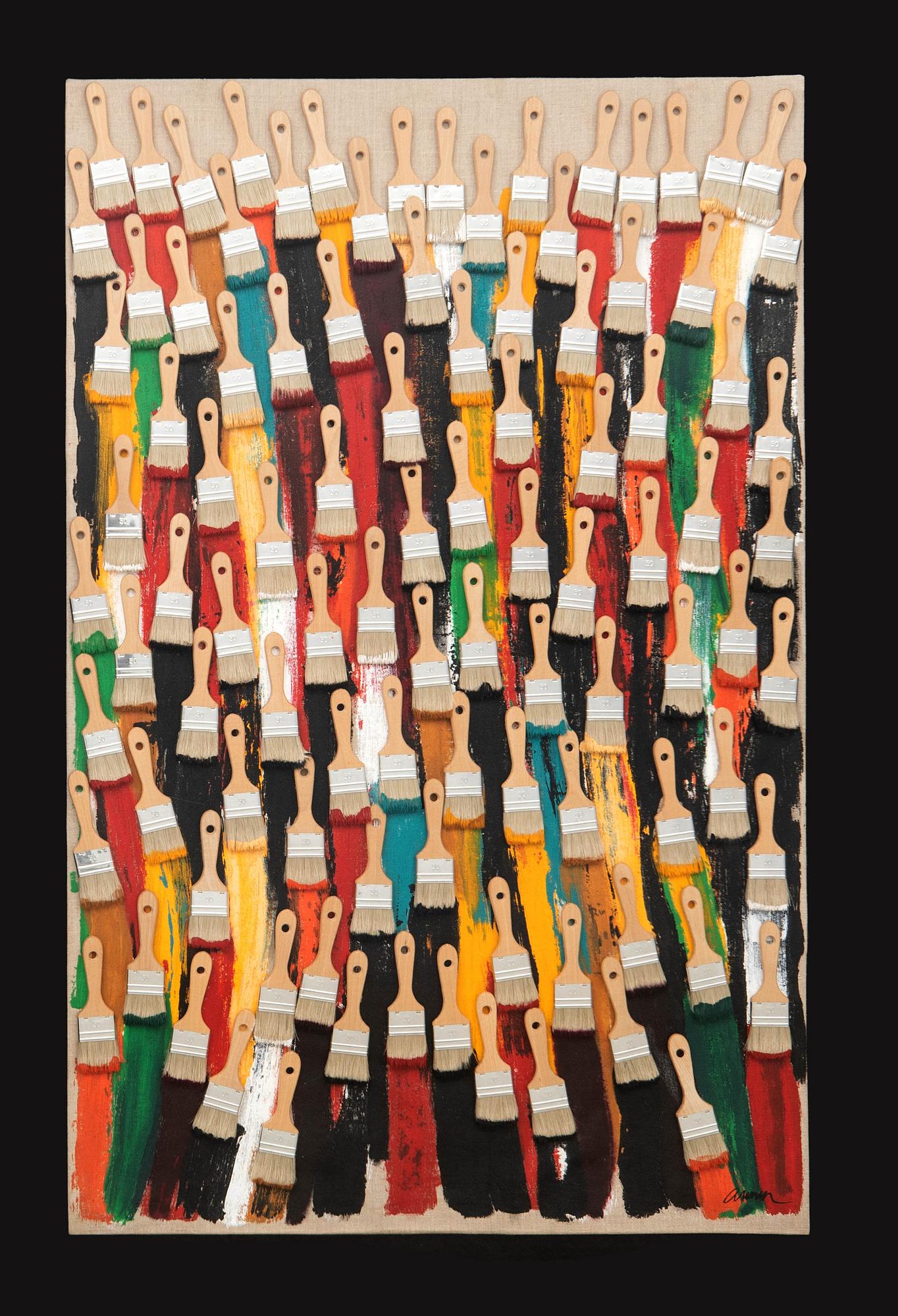 Arman (Armand Pierre Fernandez), ”Cascade de pinceaux”.