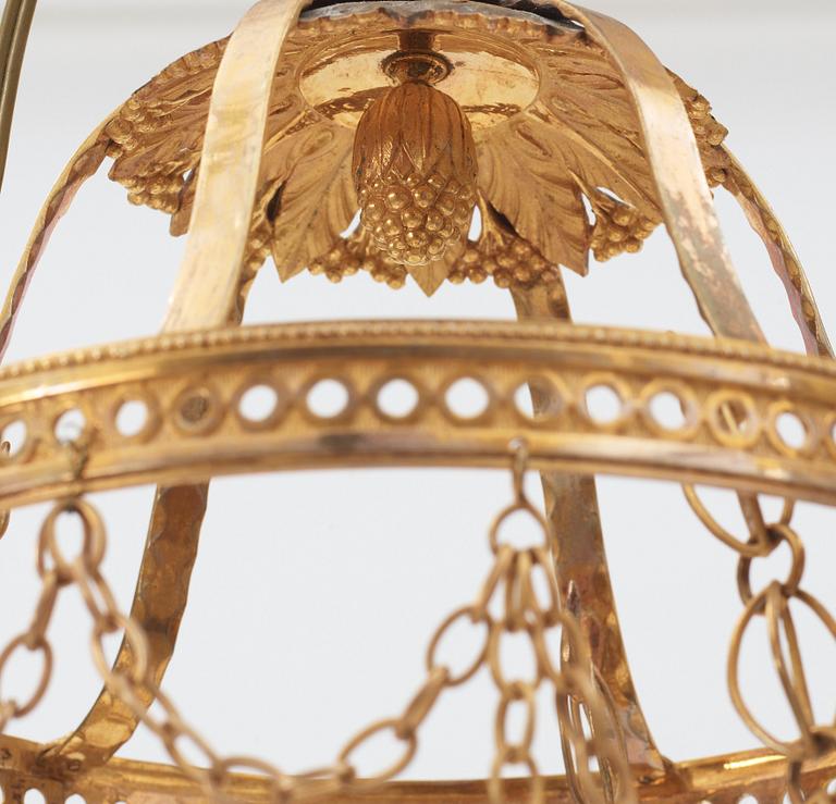 A North European circa 1800 hanging lamp.