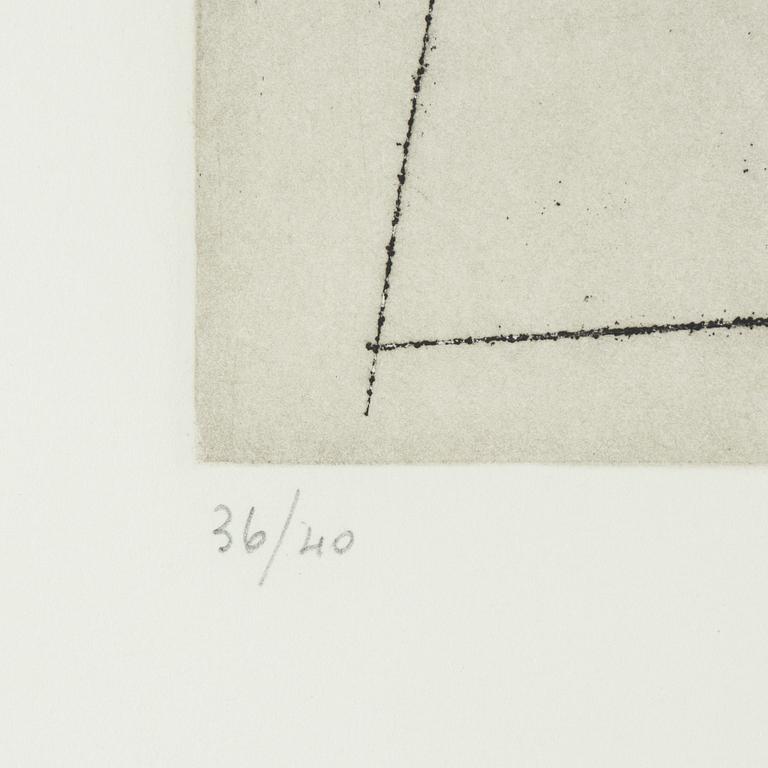 Arturo Bonfanti, etching, signed and numbered 36/40, dated 75.