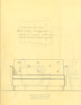 Birger Hahl, sohva, tilaustyö 1941.