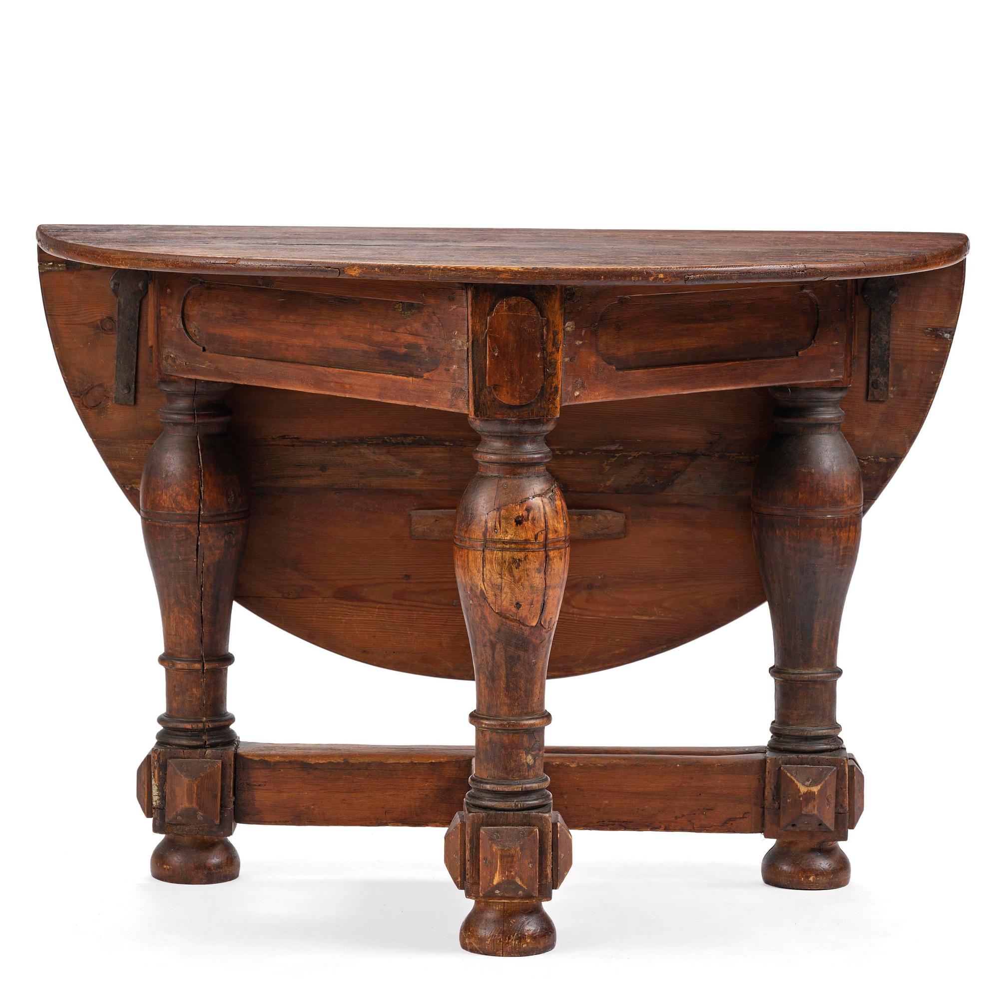 A Swedish Baroque gate-leg table, early 18th century.