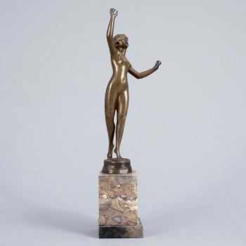 SKULPTUR, brons, signerad Thierman, 1900-tal.