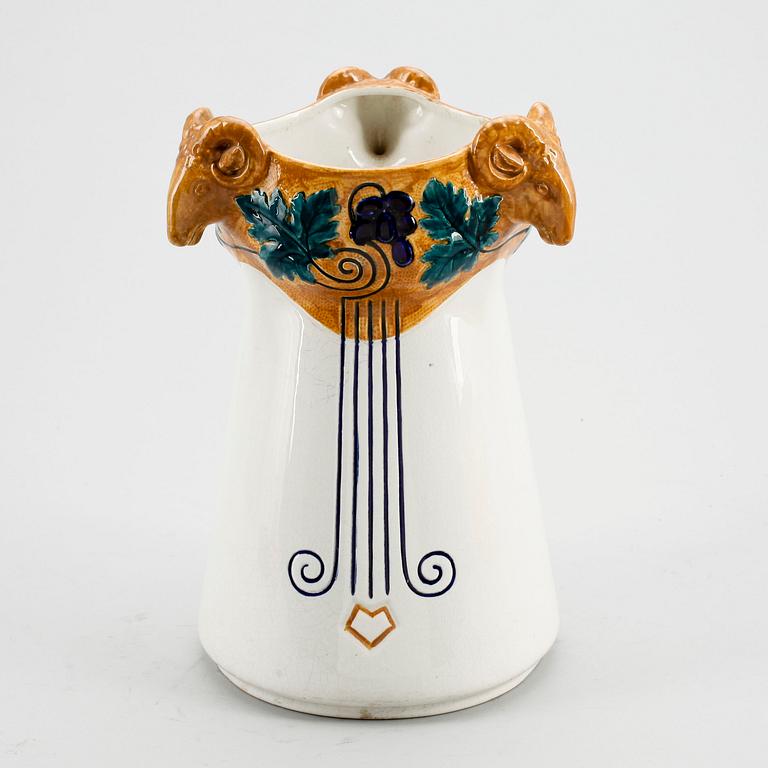 VAS, flintgods, dessin Alf Wallander, Rörstrand, omkring 1900.