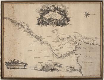 KARTA, kopparstick, Olof Jacobsson Årre, 1700-tal.