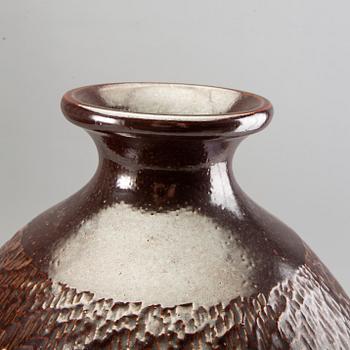 An salt glazed floor vase by Anders Johansson, Höganäs Sweden.