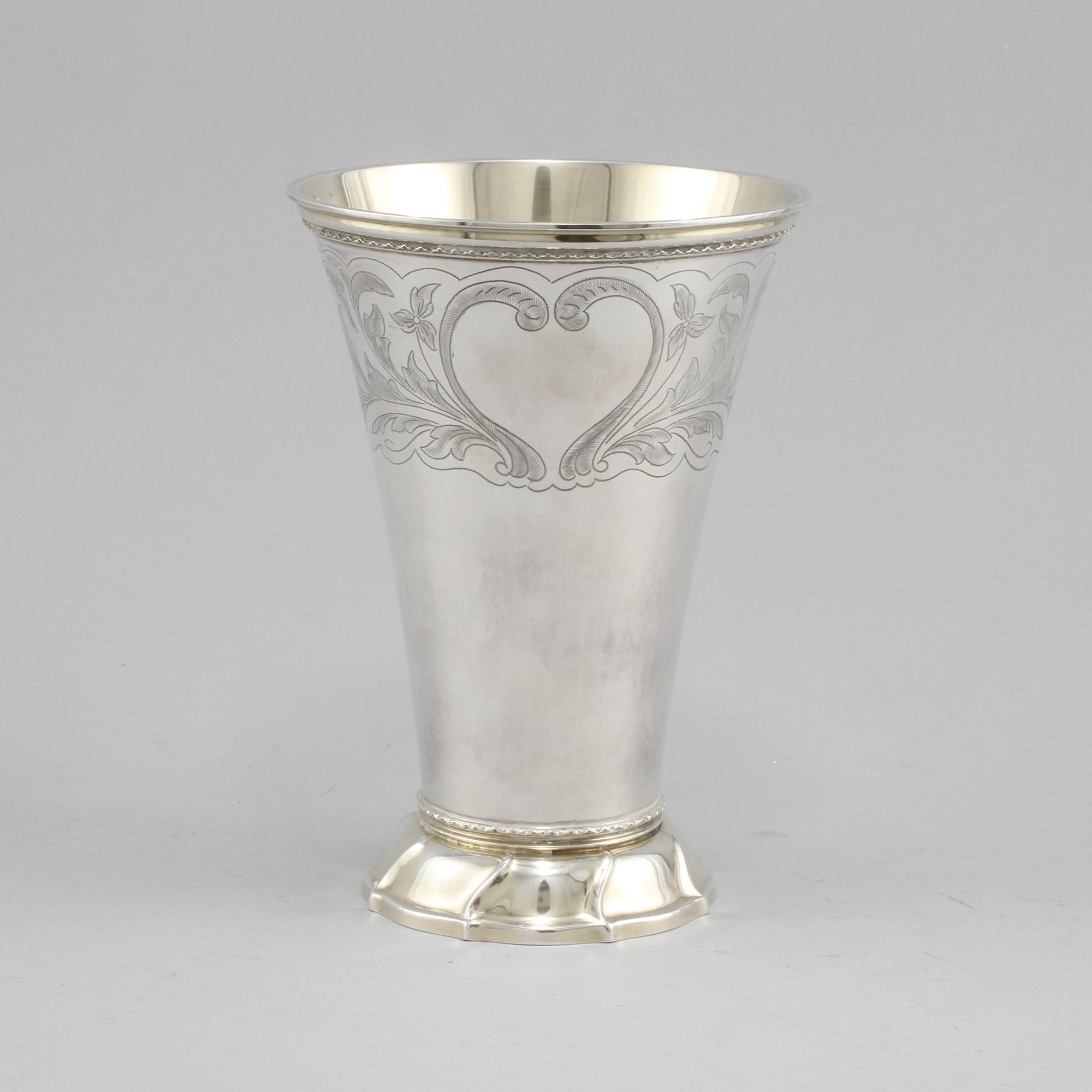 POKAL, silver, GAB, Stockholm, 1966. Vikt 595 gram.
