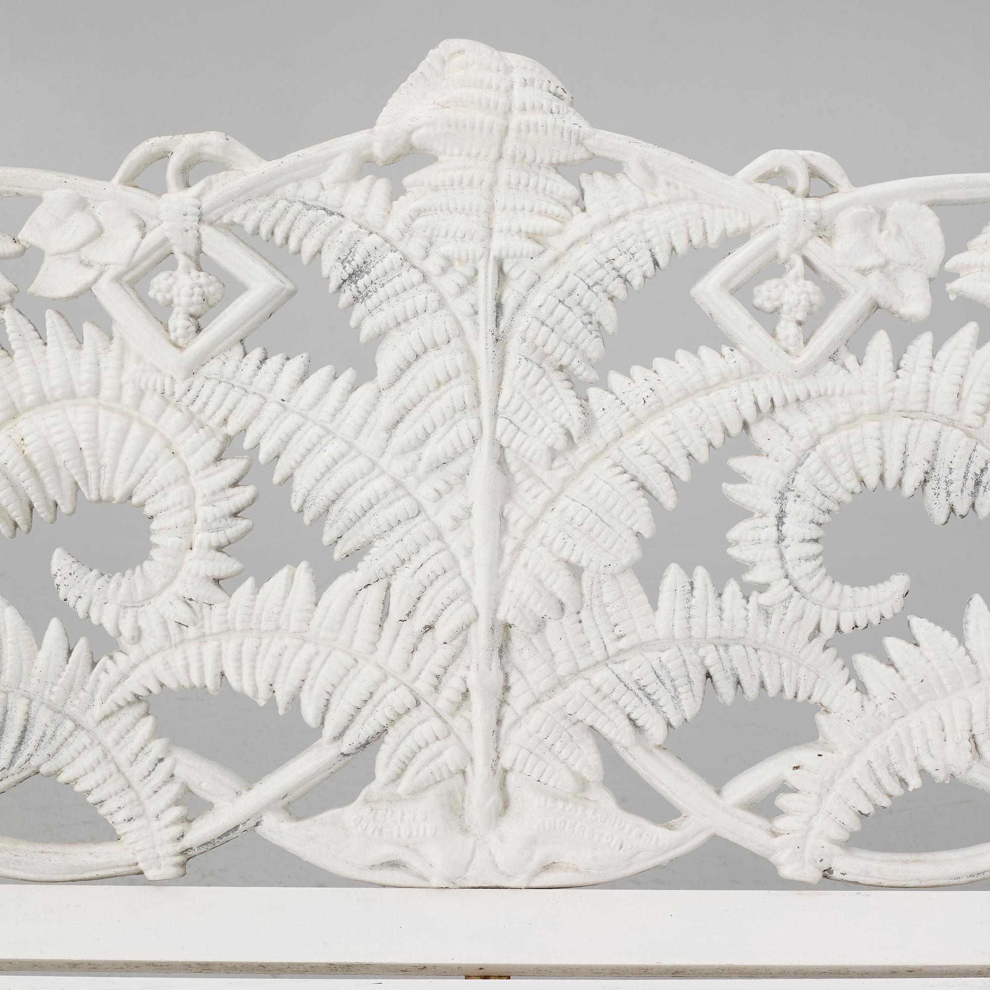 A garden sofa, Melins Metallgjuteri, Anderstorp, later part of the 20th century.