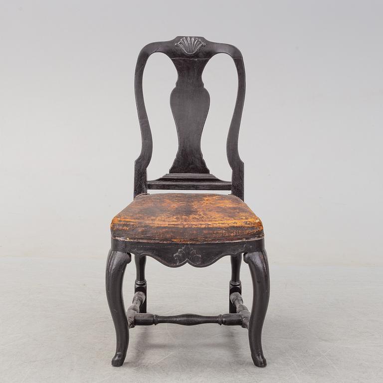 An 18th century rococo chair.