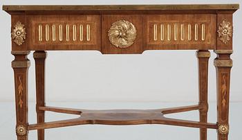 A Gustavian table signed by G Iwersson. Probably private property of Crown Prince Karl (XIV) Johan or Oscar (I).